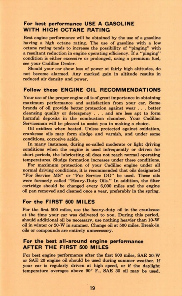 1955 Cadillac Owners Manual Page 14